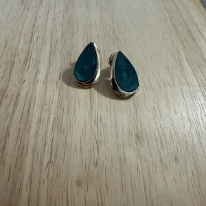 Rlm soho patina and gold plated oval earrings